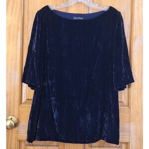 Banana Republic Shirt Women's Large Midnight Velvet Classic Evening Party